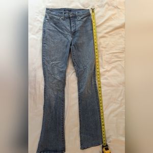 Lucky brand size 27 length 34 high rise bianca boot cut jeans, medium wash